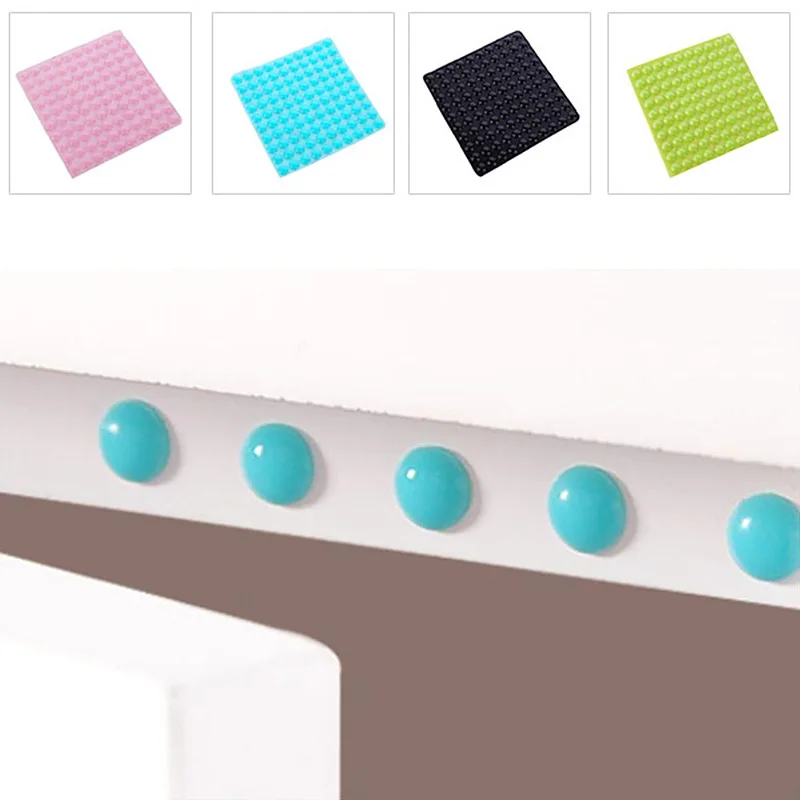 

100pcs Silicone Anti-Slip Shock Absorber Bumper Transparent Door Stops Bathroom Accessories Cabinet Handle Anti-Collision Tools