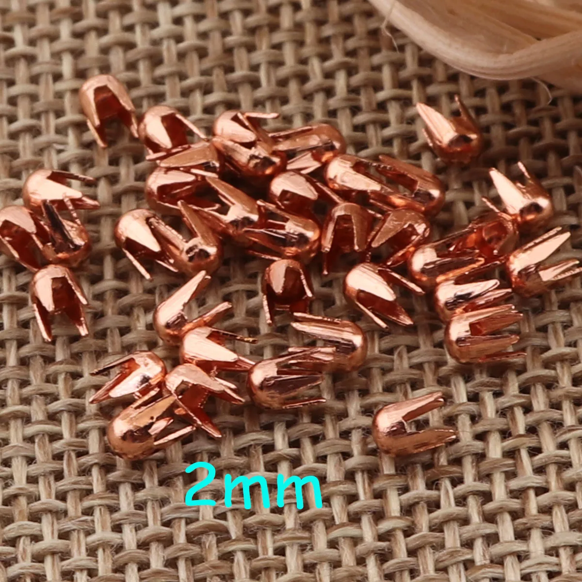 

300 PCS Rose Gold Nailhead Rivet Round Studs Fastener Brads Snaps Studs Prong Leather Craft Belt RivetS-2mm