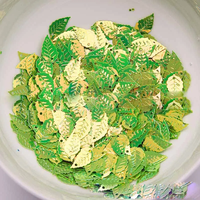 9 × 16 мм лист блестки Сделай Сам ручной работы Золотые жемчужные бусины