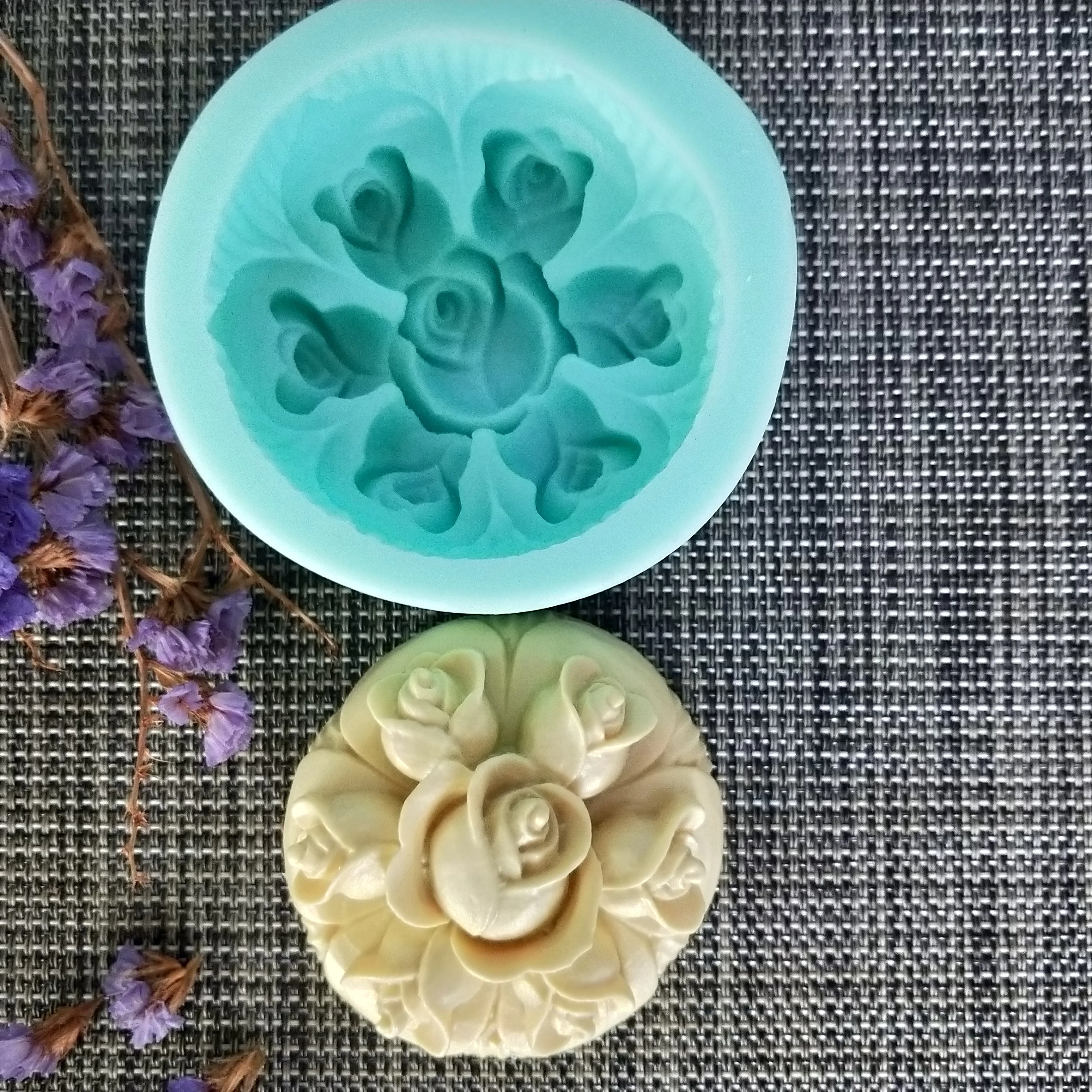 Силиконовая форма для мыла в виде Розы силиконовая шоколада и Candle HC0156 PRZY