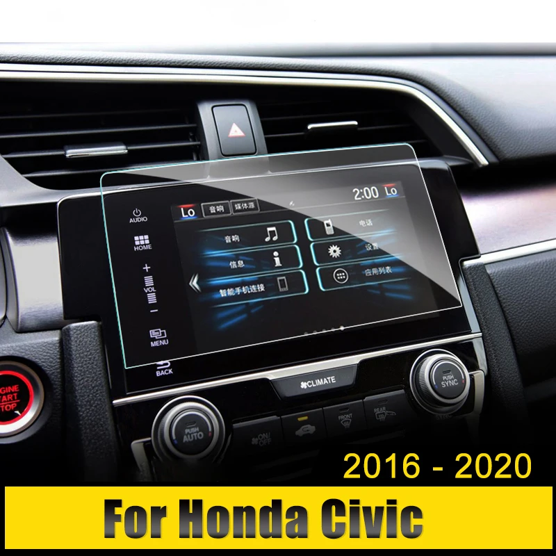 

Защитная пленка из закаленного стекла для Honda Civic 10th 2016-2018 2019 2020, Автомобильная GPS-навигация