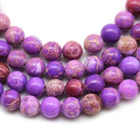 natural purple sediment jaspers imperial turquoises 6810mm round loose beads for jewelry making diy bracelet accessories 15