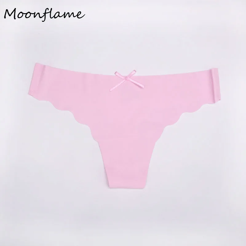 pink Moonflme 3 шт./лот Новое поступление бесшовное нижнее белье женские стринги 87331 - Цвет: pink