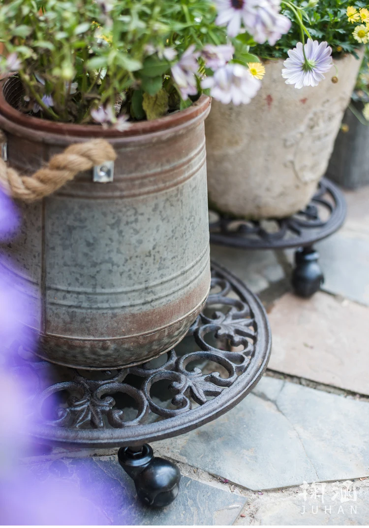 

Vintage old iron bucket bucket flower bucket flowerpot vase decoration ornaments grocery garden