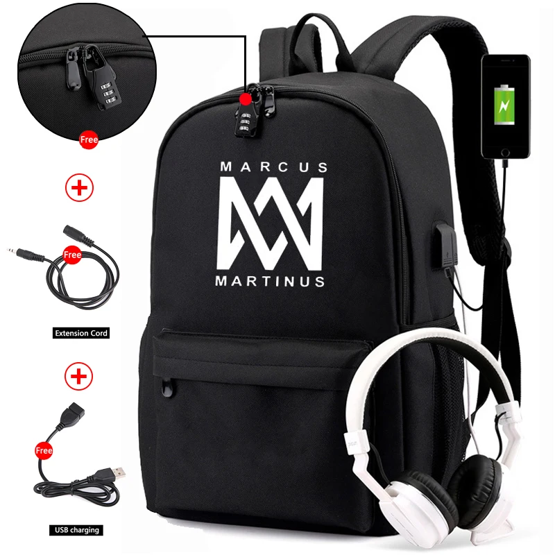 Маркус и Мартинус светящиеся рюкзаки школьные для подростков мальчиков девочек