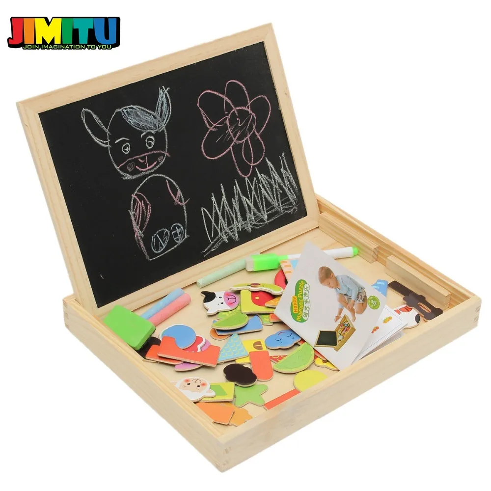JIMITU игрушка для рисования доска письма магнитная головоломка двойной мольберт