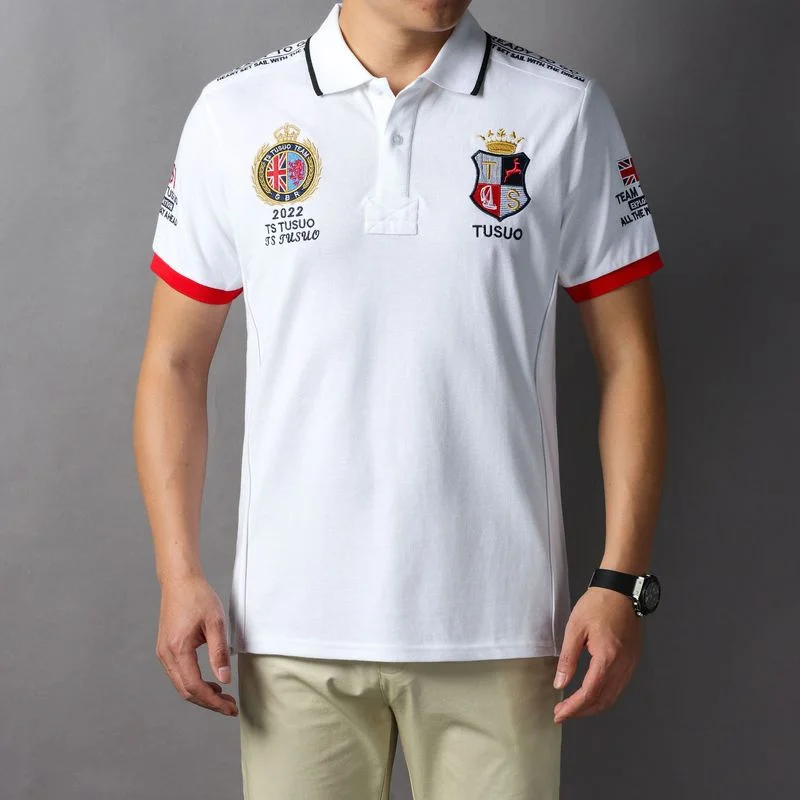 

New 2022 GBR Polo Shirts Men Embroidered Polos Cotton Men Shirts Brand Camisas Summer Plus Size Shirts 5XL 6XL Polos Para Hombre
