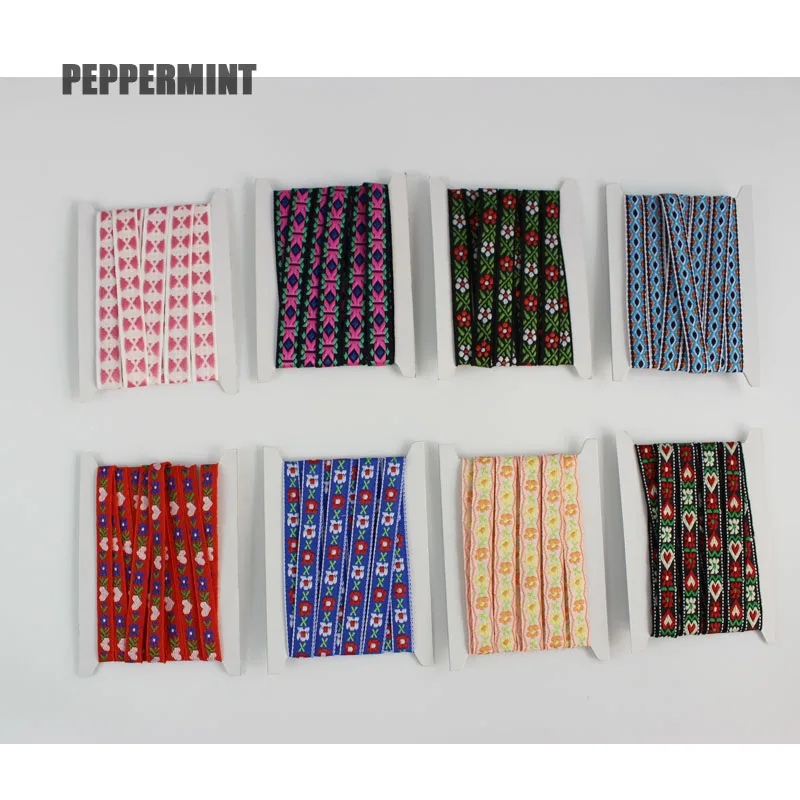 2 ярда Этническая вышивка лента с цветочным кружевом сделай сам аксессуары для