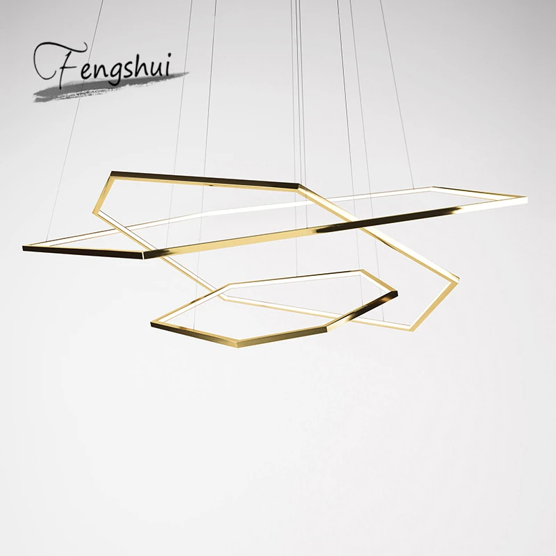 

modern LED chandeliers Suspension Light Luxury Gold Fitting Design LED Pendant Lamp for living room Villa Lighting Decoration
