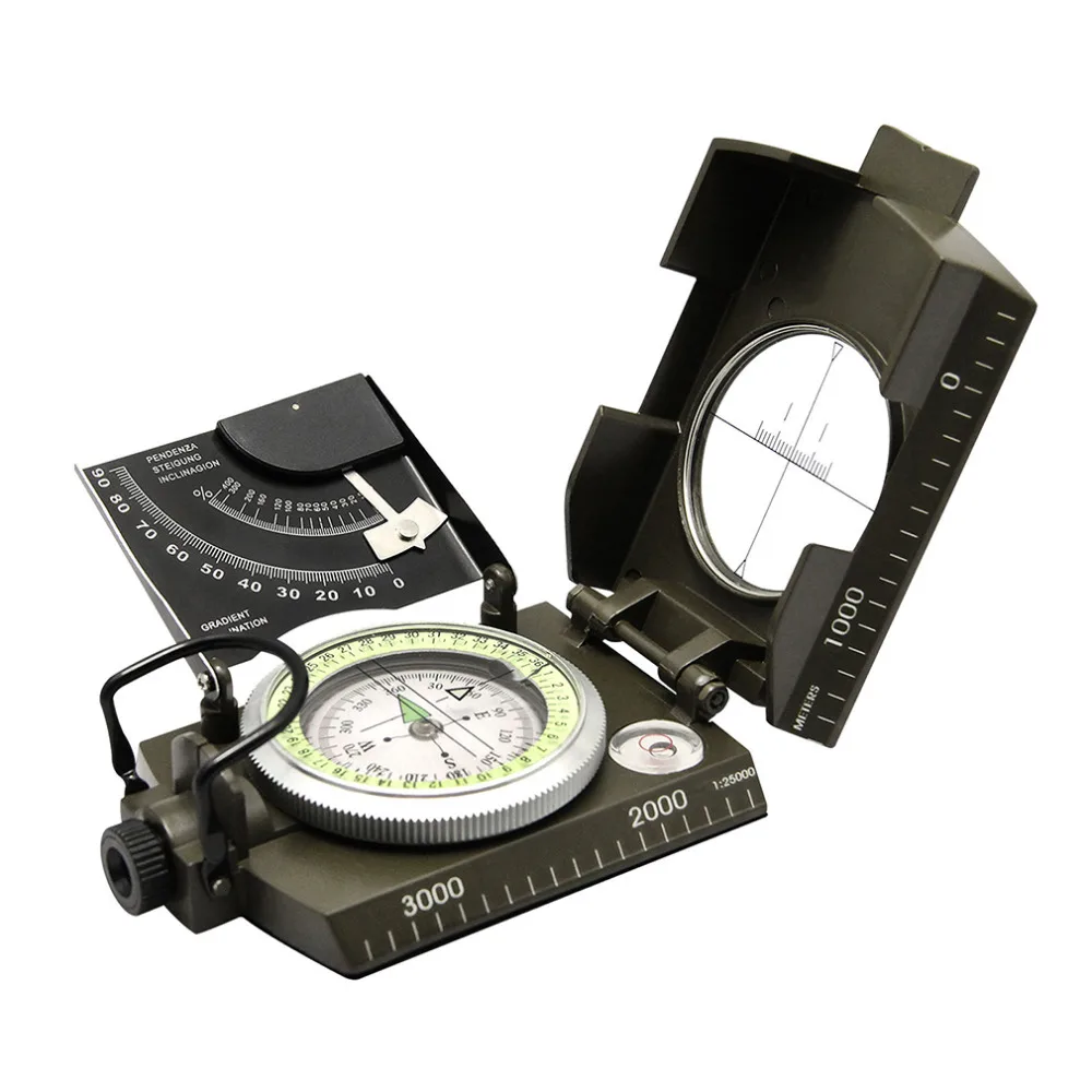 

New Professional Compass Military Army Geology Compass Sighting Luminous Compass with Moonlight For Outdoor Hiking Camping