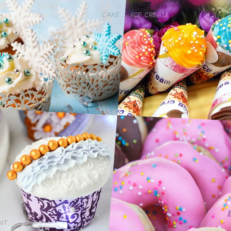 Инструменты для украшения торта 130 г цветная игла леденцы сахара серебряные