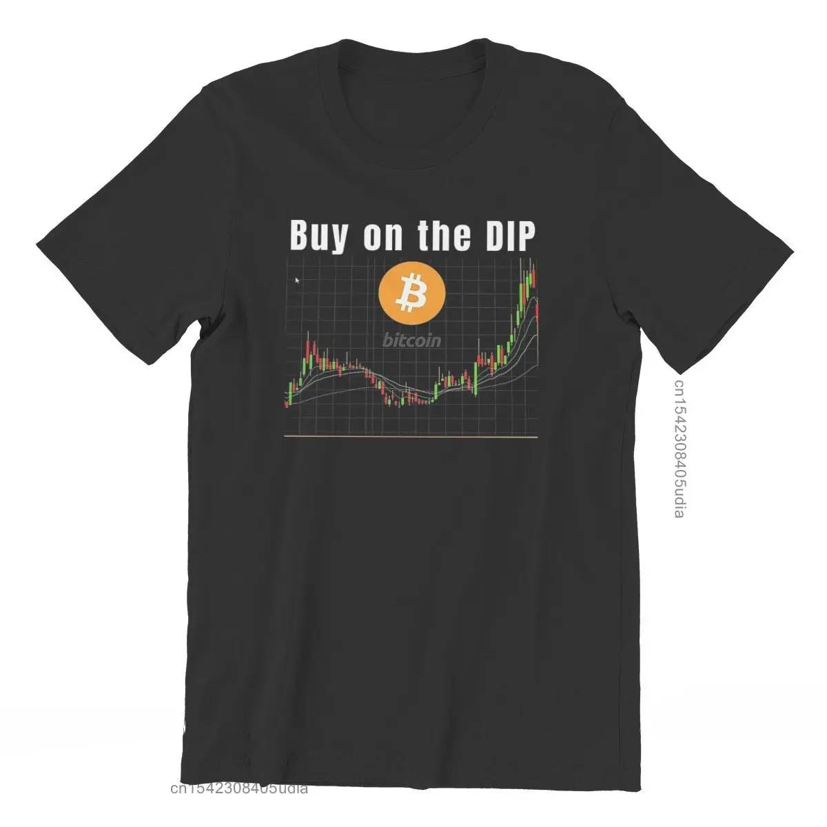 

Bitcoin Cryptocurrency Art Buy On The Dips T Shirt Harajuku Punk High Quality Tshirt Loose O-Neck Women Men Shirt
