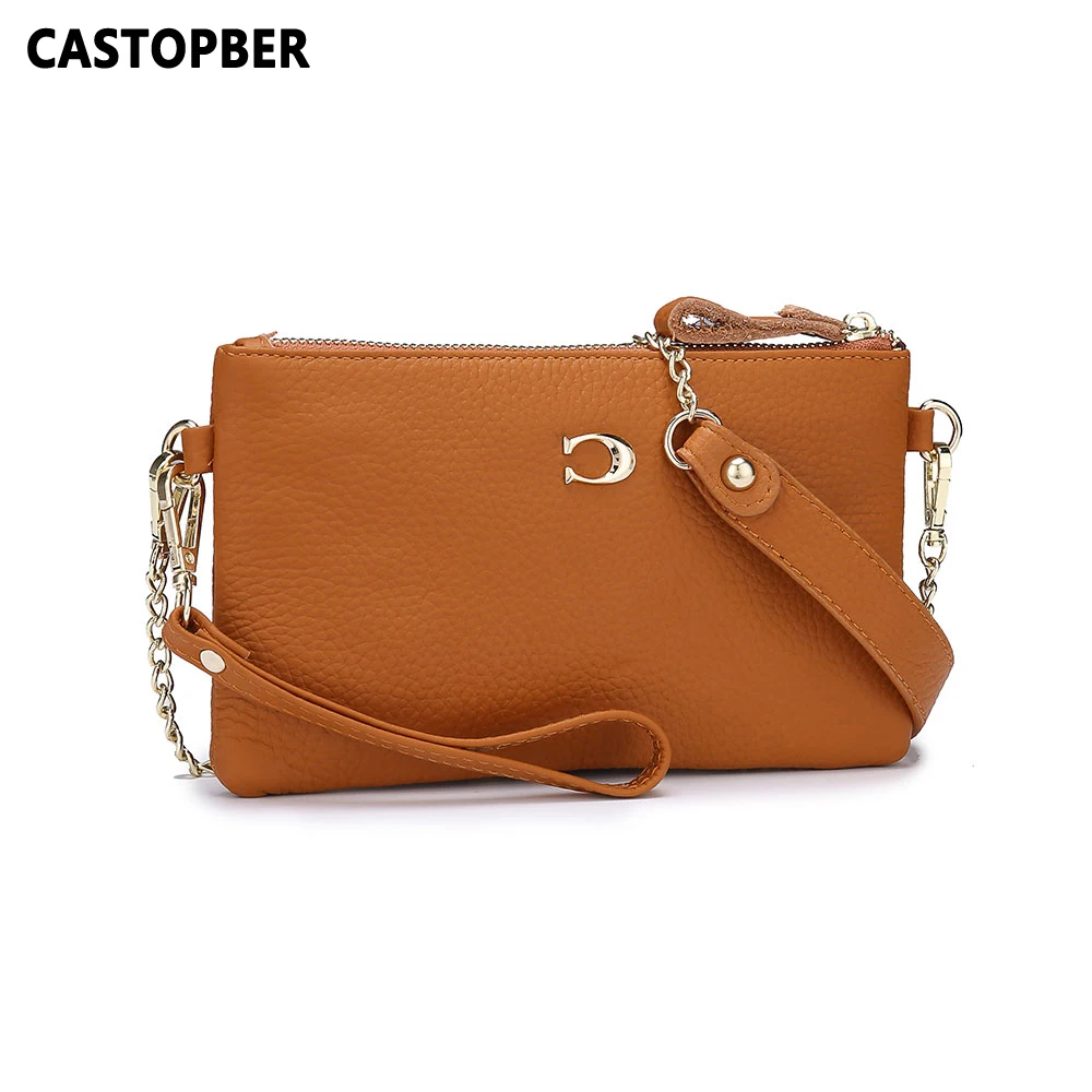 Женские клатчи на день из воловьей кожи натуральная кожа женская сумка цепочке