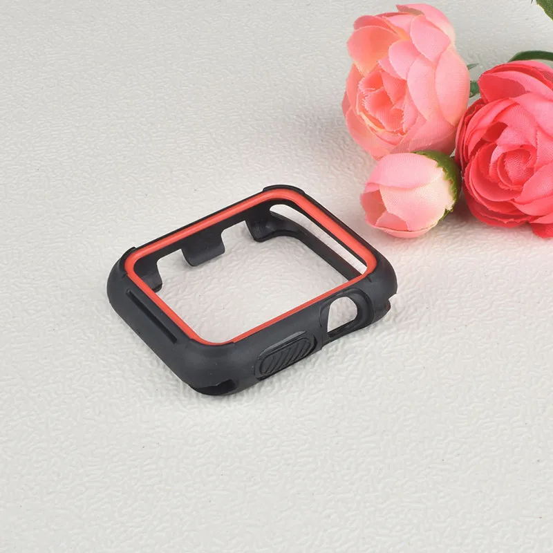 ТПУ чехол для Apple watch Case Apple watch 4/5 44 мм 40 мм силиконовые защитные часы бампер матч спортивный ремешок аксессуары 44 40