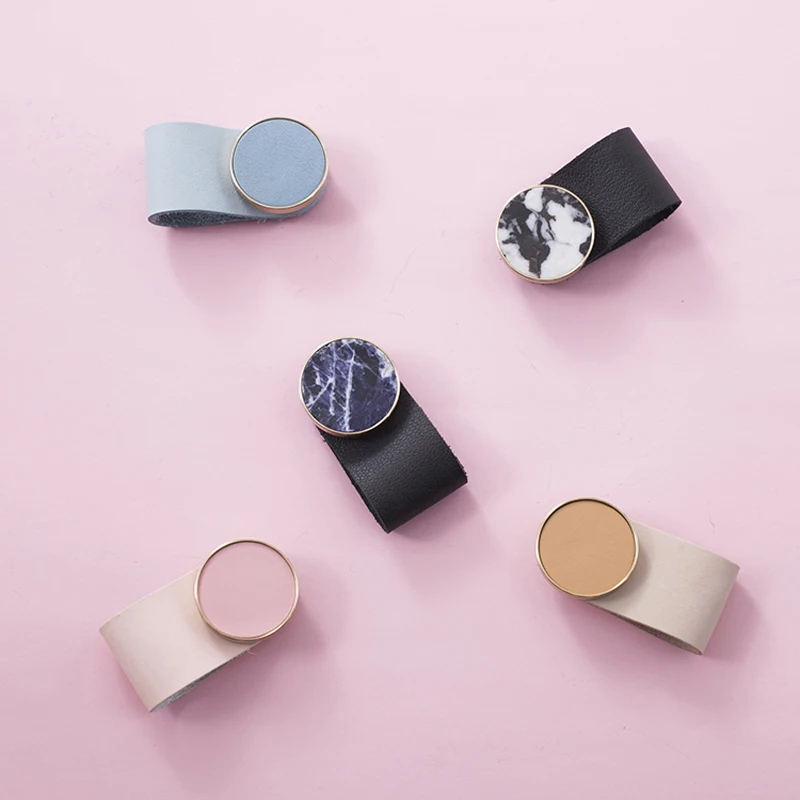 Высококачественные современные ручки для дверей шкафов кожаная ручка ящиков