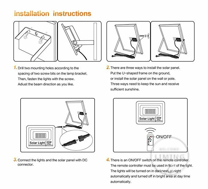 Светодиодный прожектор перезаряжаемый на солнечной батарее 100 Вт точечный