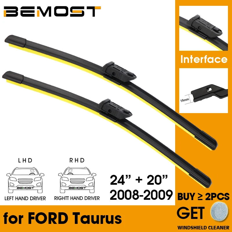 

Car Wiper Blade Front Window Windshield Rubber Silicon Refill Wiper For Ford Taurus 2008-2009 LHD / RHD 24"+20" Car Accessories