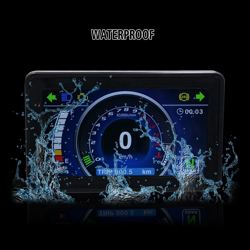 

Universal Motorcycle Full Color LCD Display Multi-Function Instrument Cluster Replaceable 12V Digital Speedometer Display Instru