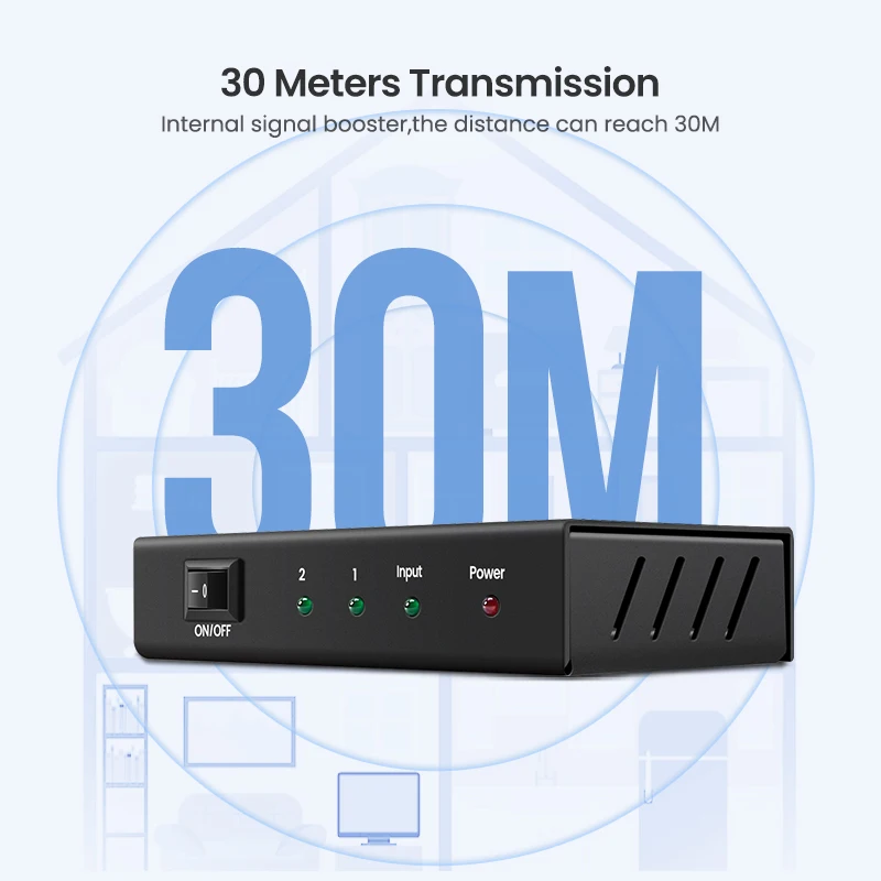 Ugreen 1 в 2 выхода HDMII совместимый разветвитель 4K HDCP1.4 1x2 1x4 1x8 адаптер для PS4 HDMI