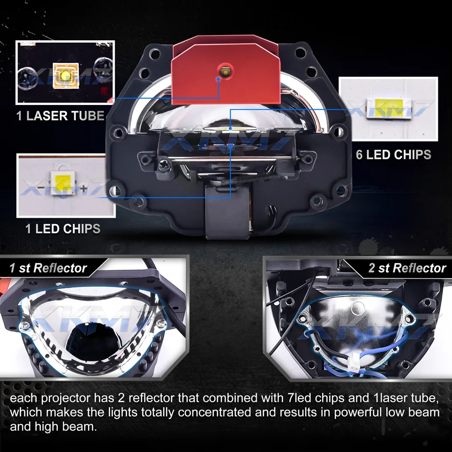 3 inch laser bi led projector lens headlights 140w hyperboloid car lenses led headlights w hella 3r g5 bracket tuning retrofit free global shipping