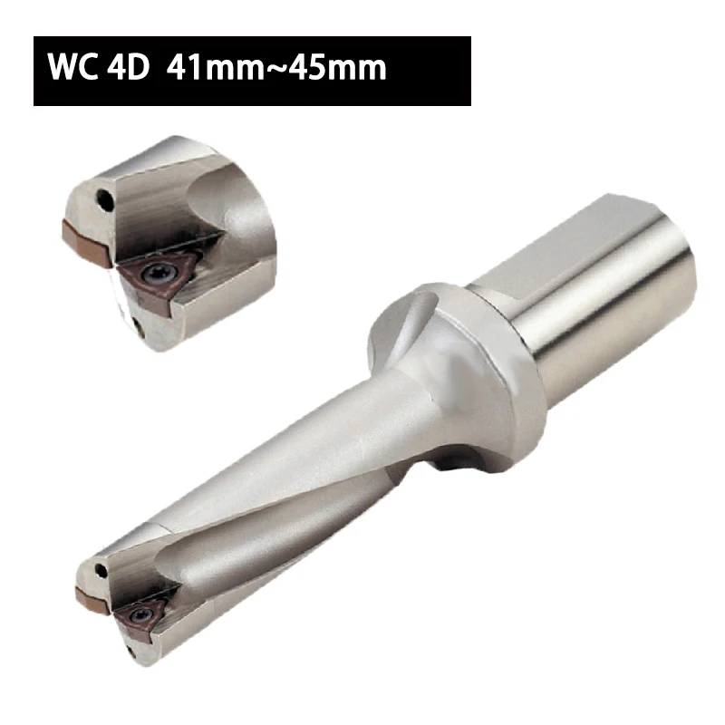 

WC 4D 41mm~45mm High Precision Metal Drill Indexable Drill Bit Machinery Lathes CNC Machine C40 SD41 Use Carbide Inserts WCMT