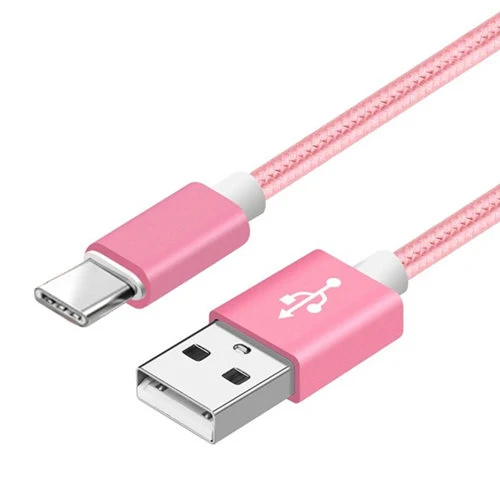 pink Usb-кабель PHOMAX type C нейлоновый плетеный кабель для быстрой зарядки для samsung S9 Galaxy USB кабель для Macbook Xiaomi mi 8 A1 зарядный шнур - Цвет: pink
