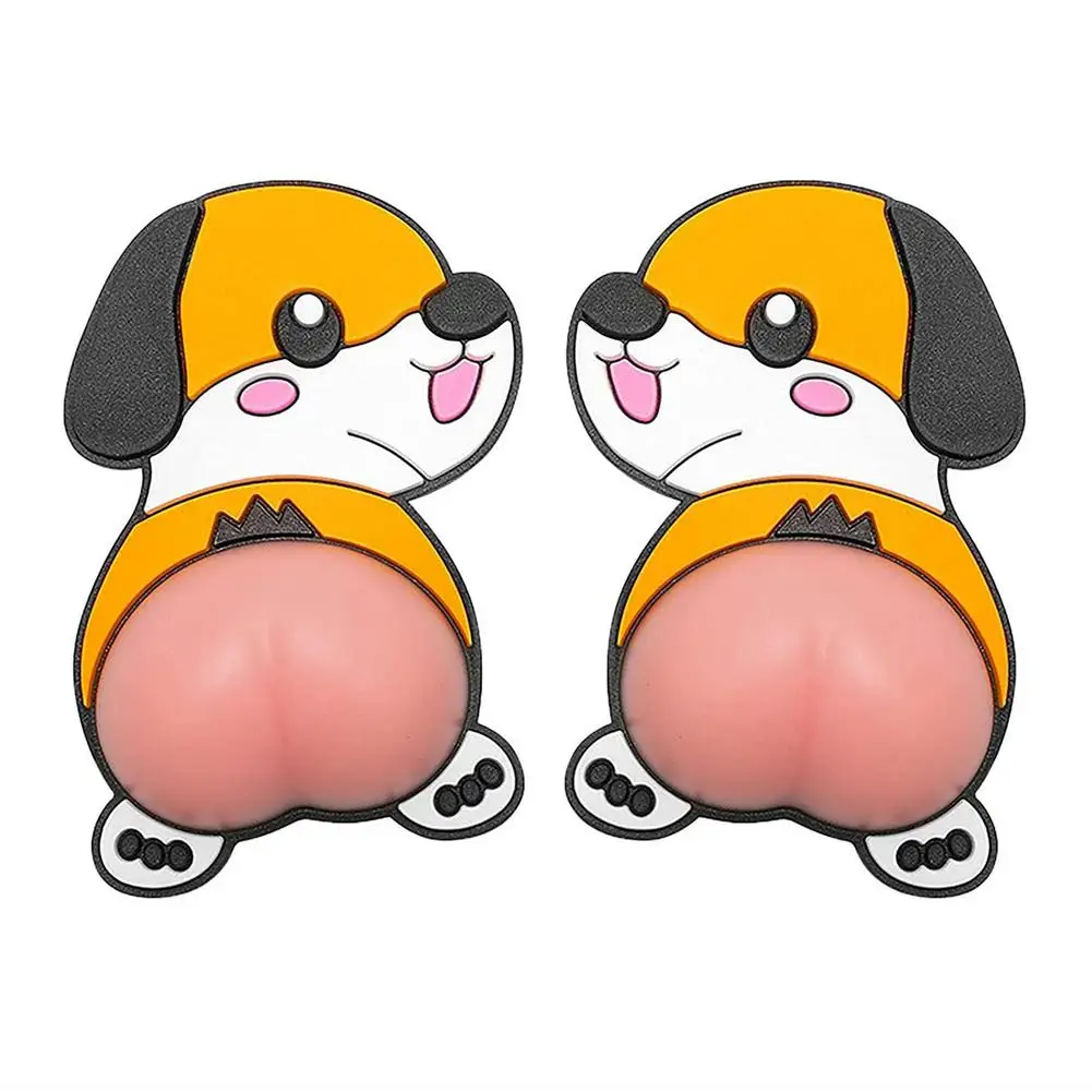 

Silicone Anti-Scratch Sticker 3D Cartoon Animal Butt Sticker Silicone Wearable Sticker High- Elastic PVC Car Door Anti-Colli