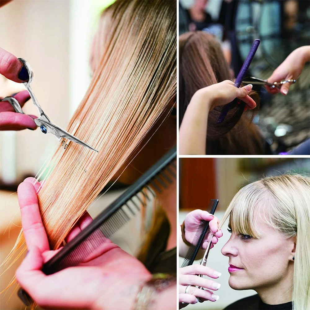 6 Inch Cutting Thinning Styling Tool Hair Scissors Stainless Steel Salon Hairdressing Shears Regular Flat Teeth Blades | Красота и