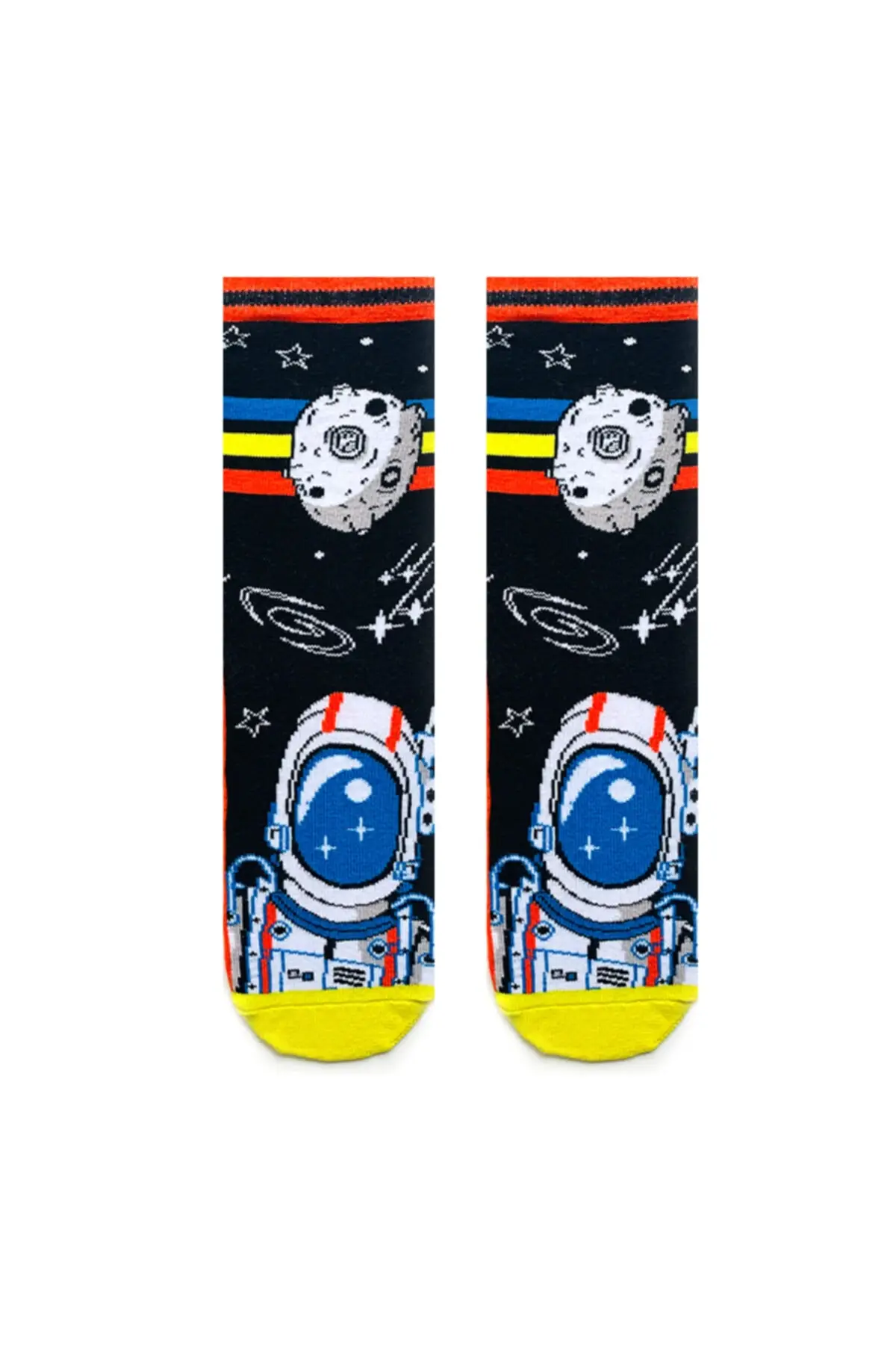 

Astronaut And Space Patterned Colorful Socks Box 5 Pcs