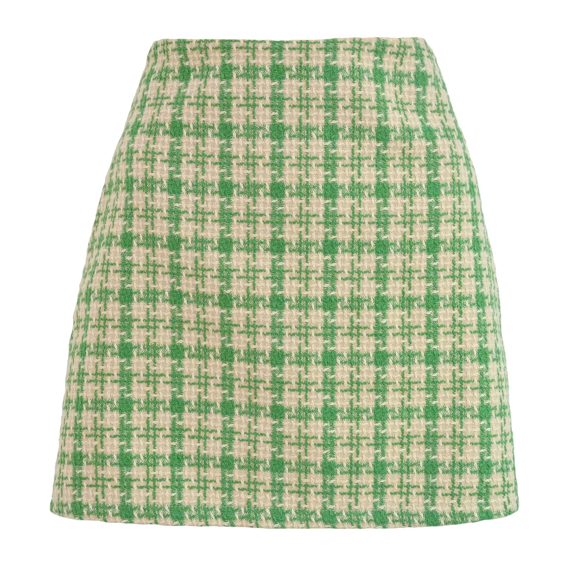 

2021 Summer Vintage Streetwear High Waist Harajuku Mini Skirt Cotton Women A-line Plaid Skirts Casual Slim Short Skirts
