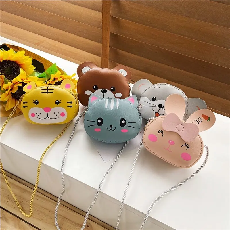 Backpack Kids Girl Crossbody Bags Cute Cartoon Animal Coin Purse Handbag Children Wallet Small Coin Shoulder Bag
