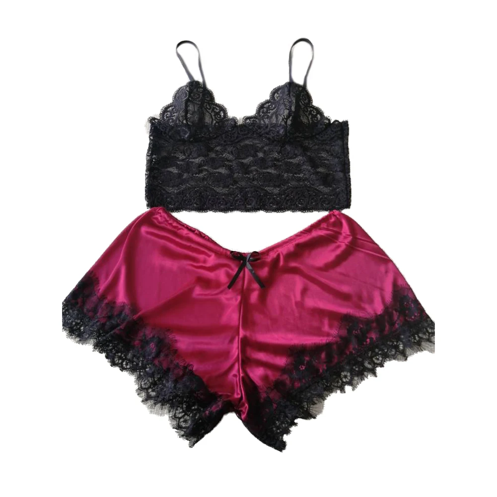 Сексуальное женское белье пижамы для женщин кружевной пижамный комплект с