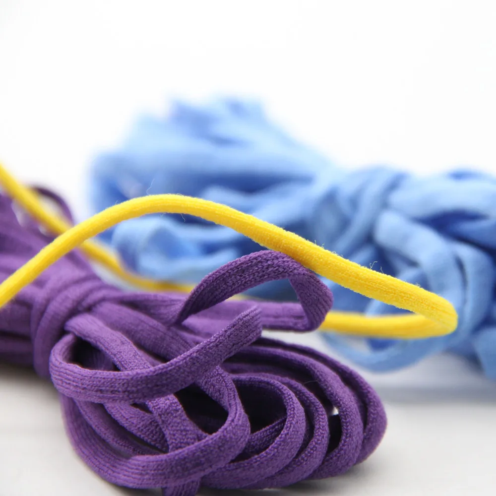 10 ярдов 5 мм цветная маска для рта эластичная лента лица талии шнур ушей плоский