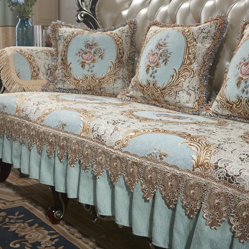Жаккардовый чехол для дивана с Европейским рисунком нескользящее винтажное