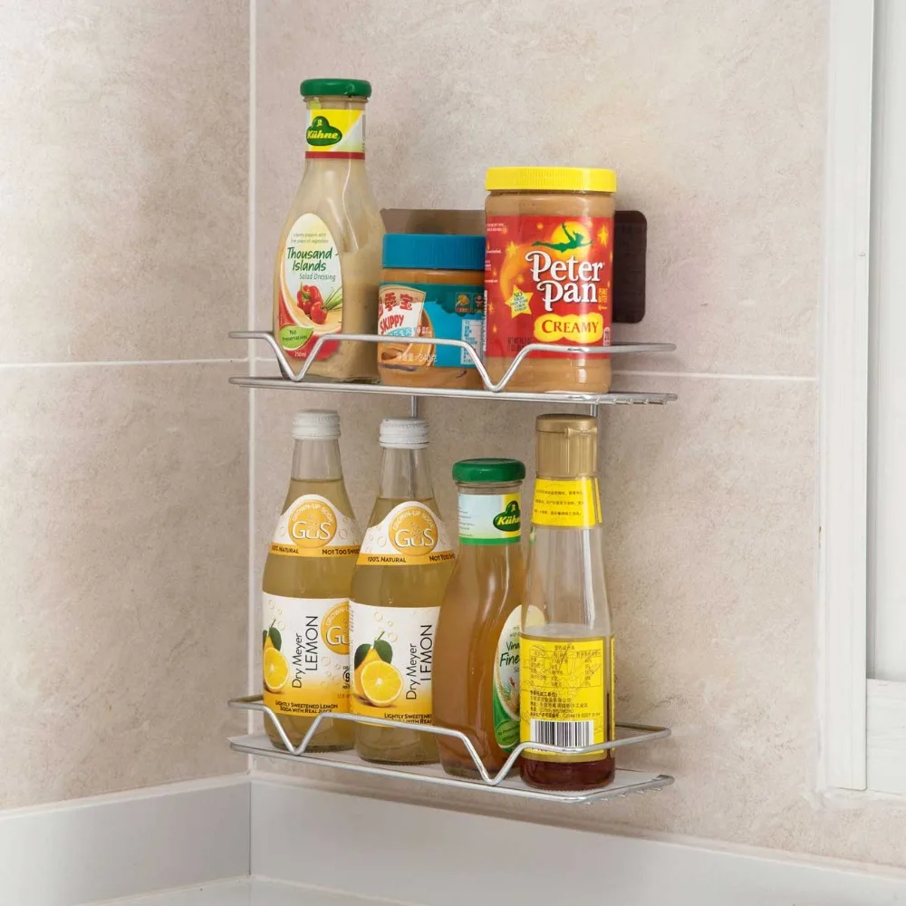 Двухслойная полка для хранения из нержавеющей стали Бесплатная ванной комнаты