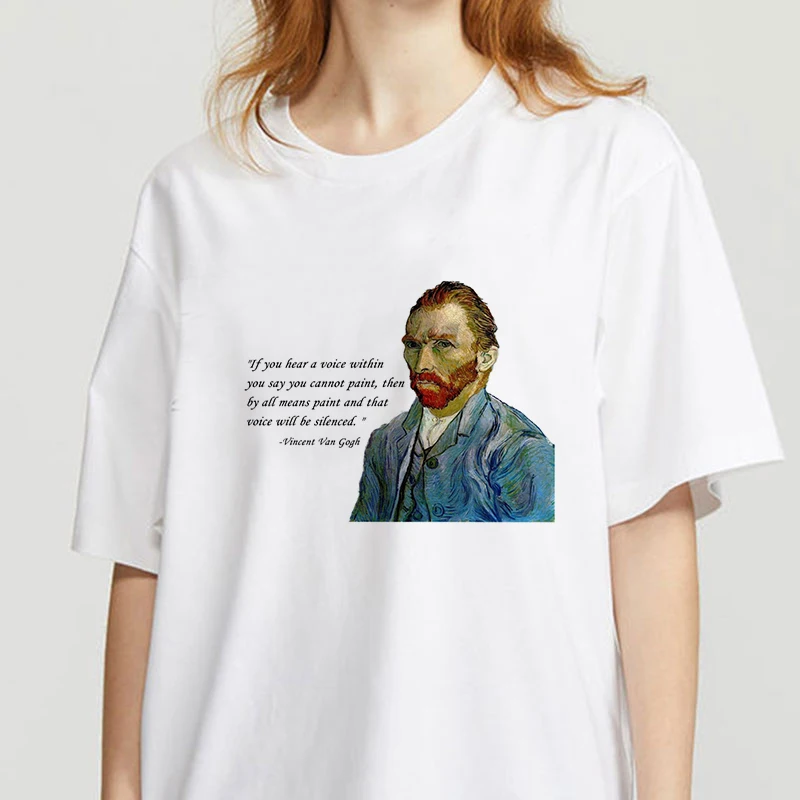 

Princess Kawaii Harajuku T Shirt Women Ullzang Cute T-shirt Funny Van Gogh Graphic Tshirt Short Sleeve Funny Girls Tshirt