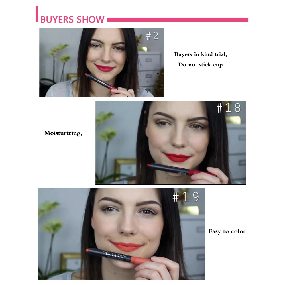 MENOW 19 цветов 1 штука сексуальная красота водостойкая губная помада ручка с