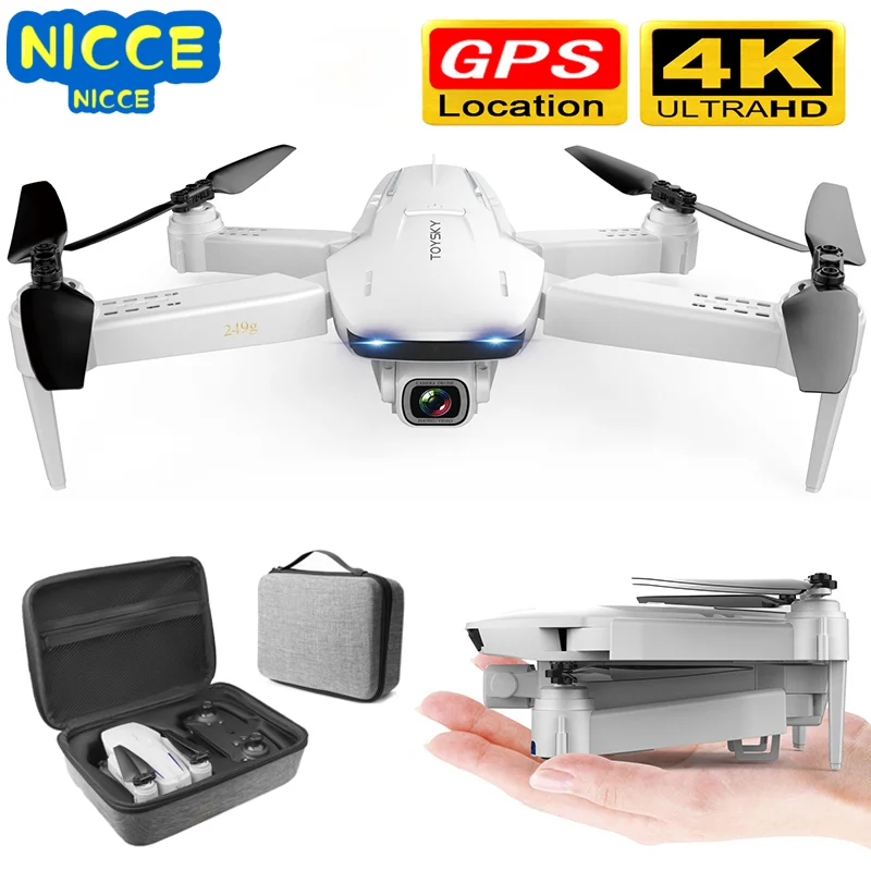 

Nicce Drone S162 GPS 4K HD 1080P 5G WIFI FPV Quadcopter flight 20 minutes RC distance 500m dron smart return pro helicopter