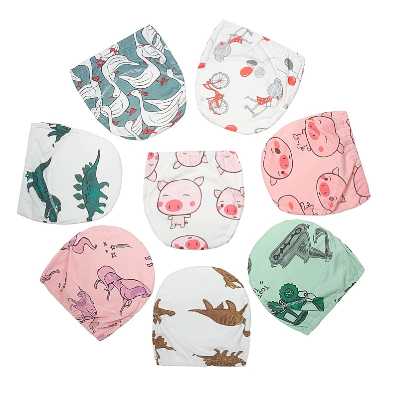 

1PC Baby Boys Girls Underpants Cotton Floral Print Diapers Study Pants Children Cute Cartoon Pants Kids Shorts