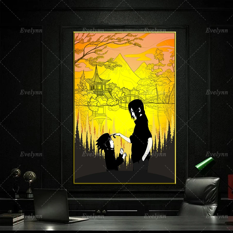 

Anime Naruto Itachi Sasuke Canvas Poster Nordic Home Bedroom Decor Pictures Modern Living Room Cuadros Wall Art Prints Painting