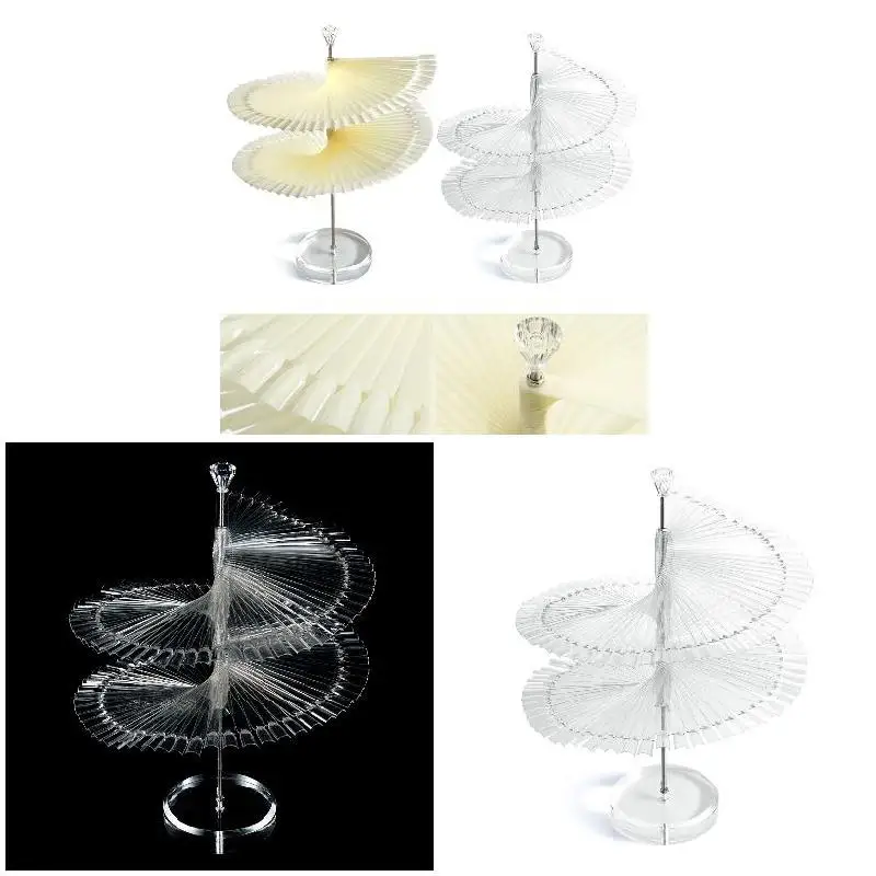 

False Nail Tips Polish Color Display Rack Spiral Stand Practice 120 Stick Showing Tool Easy To Install And Remove Nail Art -VL16