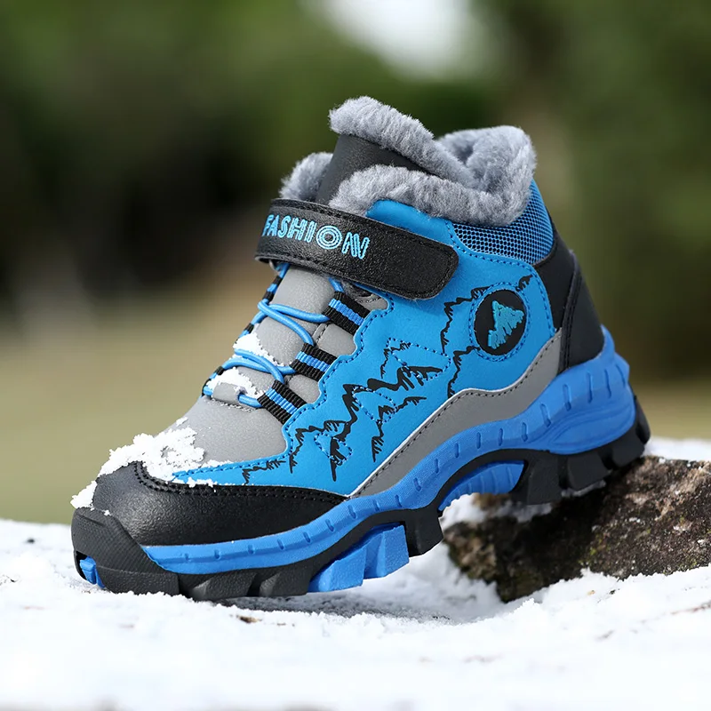 Детская обувь зимние ботинки для мальчиков девочек зимняя подростков теплая