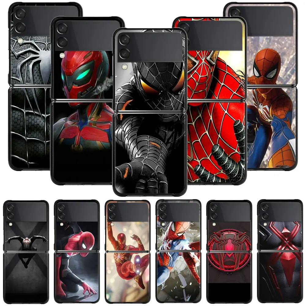 

Marvel Comics Spider Man Phone Case For Samsung Galaxy Z Flip3 5G Z Flip 3 5G z flip zflip3 Black Cases PC Fundas Hard Coque