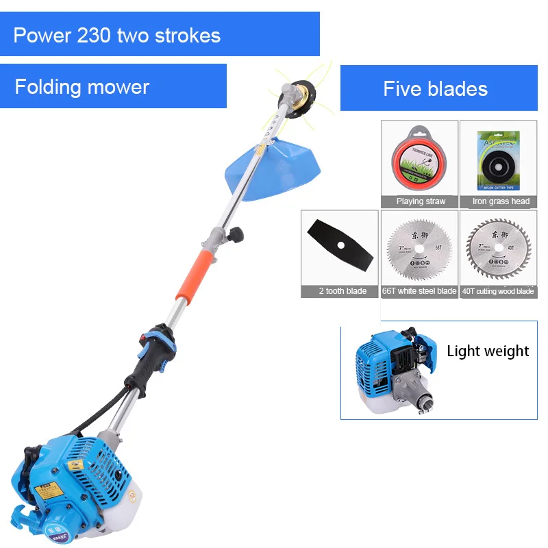 Газонокосилка четырехтактная маленькая пустошь многофункциональная бытовая