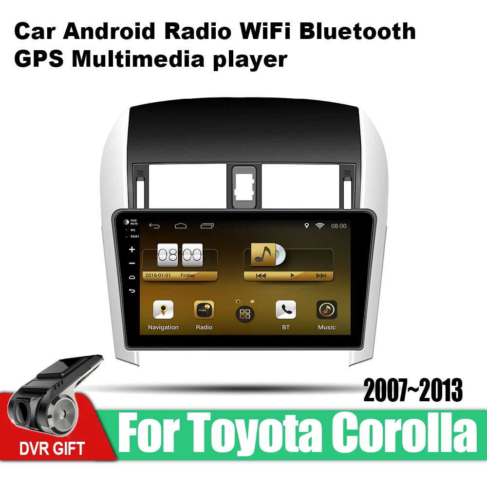 Автомобильный gps мультимедийный плеер для Toyota Corolla E140 E150 2007 2008 2009 2010 2011 2012 2013