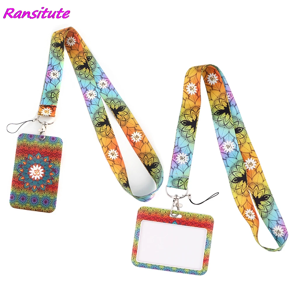 Ransitute R1418 Йога творческих шнурки держатель для карт студентов с завязками на шее
