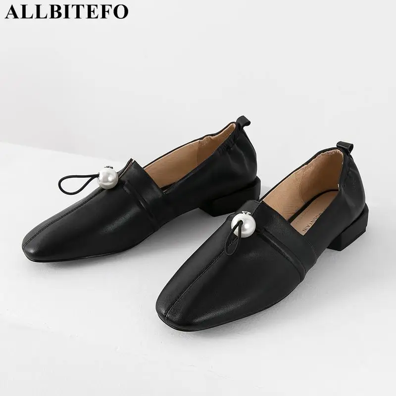 ALLBITEFO/Большие размеры: 34-42 удобная повседневная женская обувь из натуральной кожи