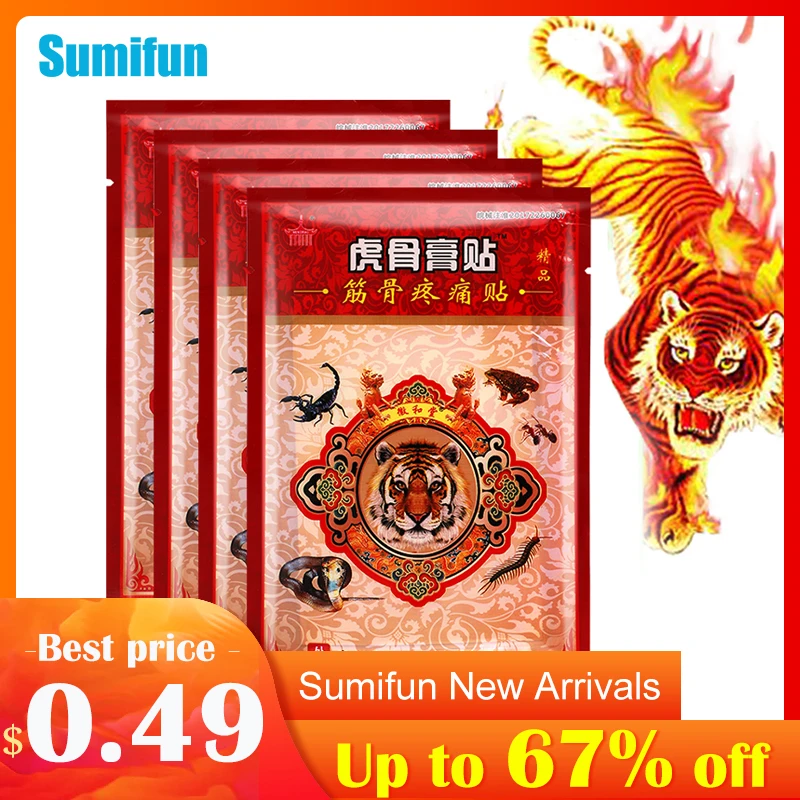 

Only $0.49 Hot 8pcs Tiger Balm Plaster Herbal Pain Relief Patches Back Arthritis Plaster Ointment Joint Aches Medical Stickers
