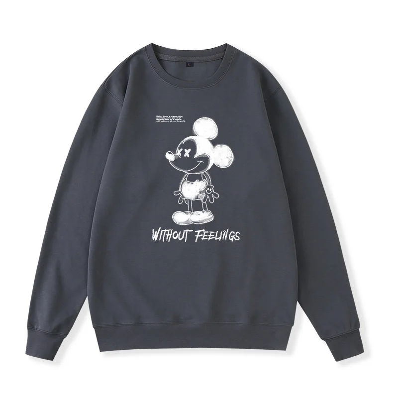 

2021 Disney Mickey Mouse Sweater Hoodie Sweatshirts harajuku Autumn And Winter Men's clothing Male Loose Tops Casual Fashion