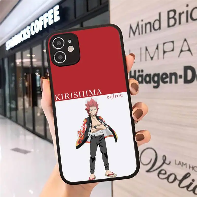 

New My hero academia Kirishima Phone Cases Matte Transparent for iPhone 7 8 11 12 s mini pro X XS XR MAX Plus cover funda